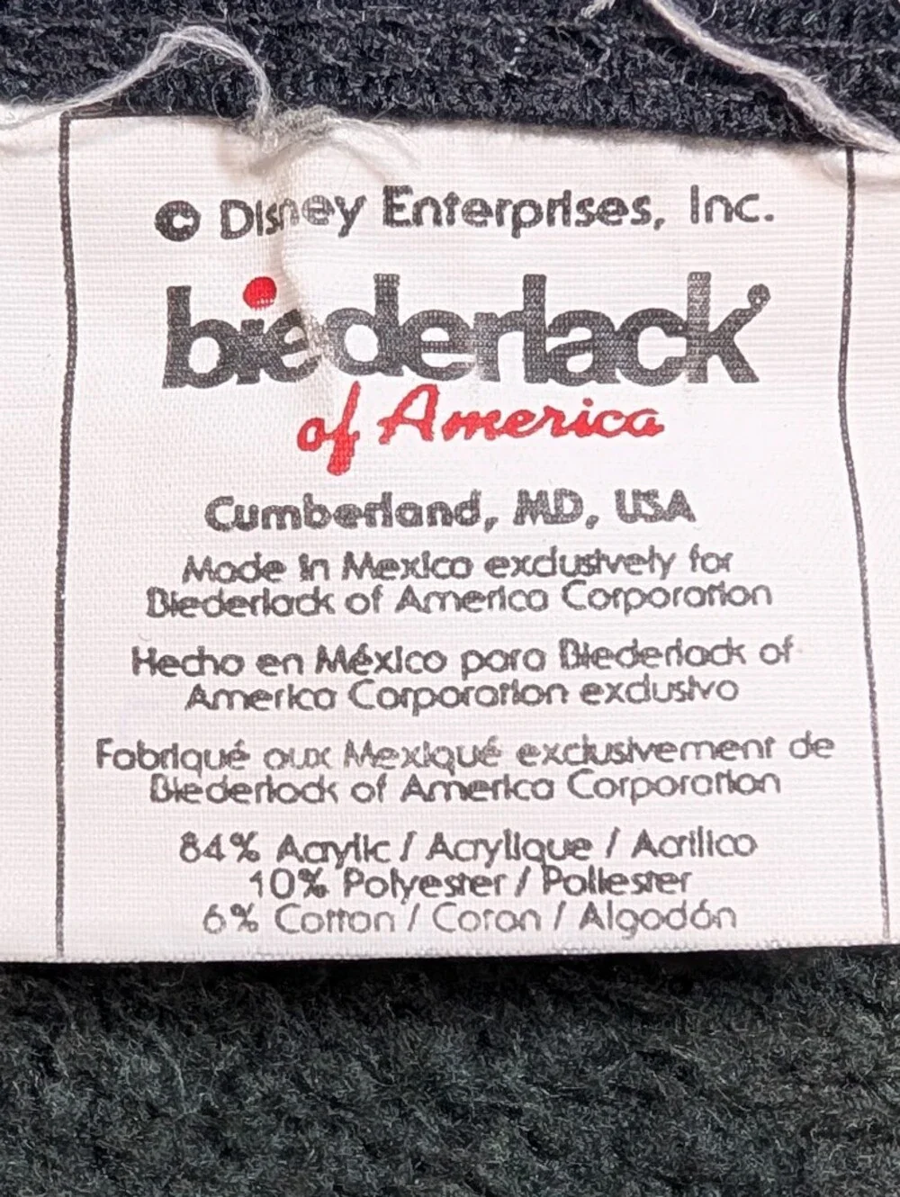 VTG Disney Mickey Mouse Fleece Blanket | Black White Biederlack of America
